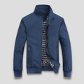 R&B Herren Leichte Reißverschlussjacke mit Stehkragen