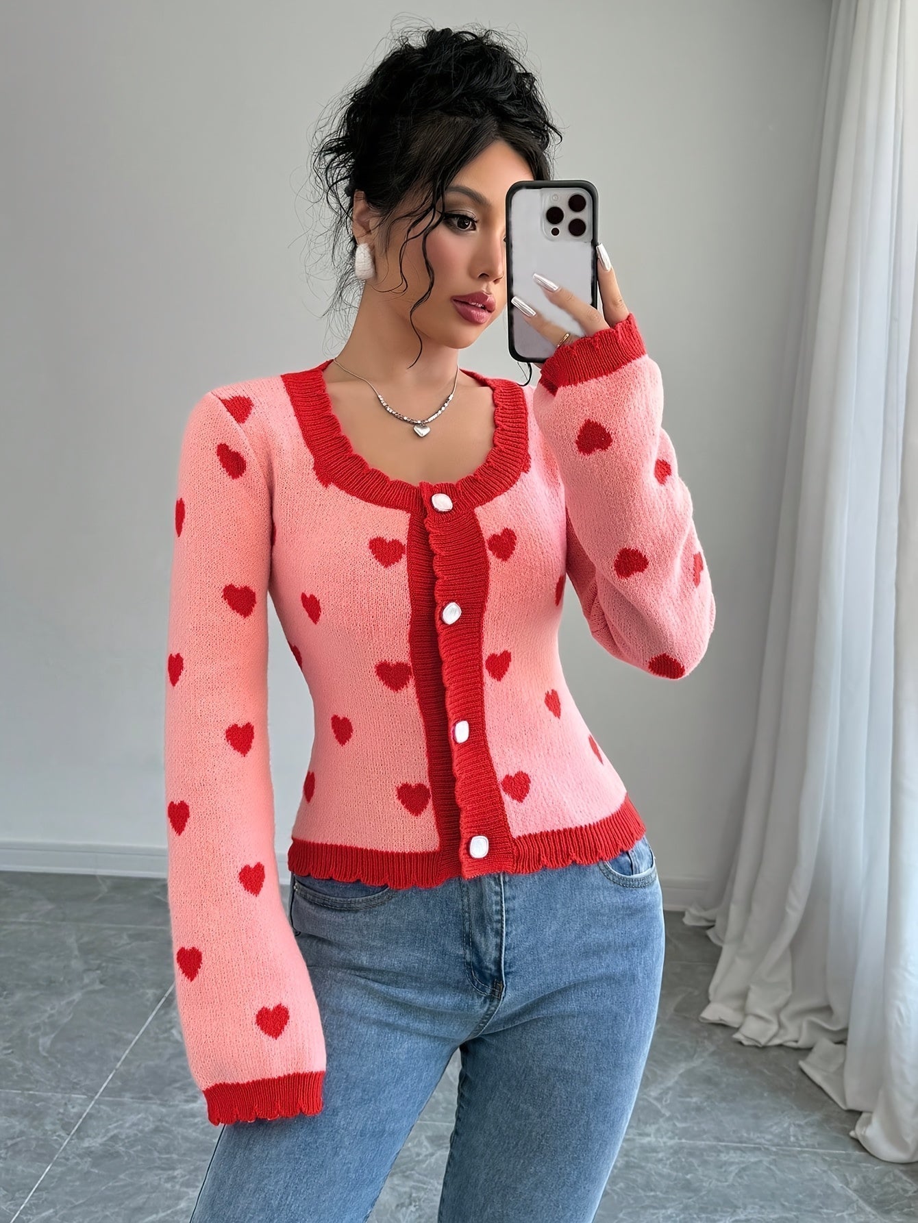 R&B | Damenvest mit Herzmuster