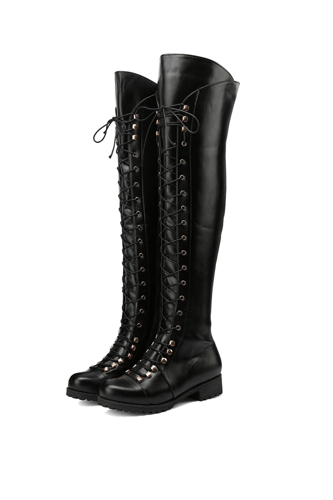 R&B | Over-The-Knee Stiefel mit Schnürsenkeln