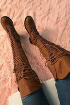 R&B | Over-The-Knee Stiefel mit Schnürsenkeln