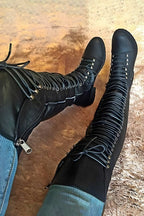 R&B | Over-The-Knee Stiefel mit Schnürsenkeln