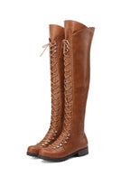 R&B | Over-The-Knee Stiefel mit Schnürsenkeln