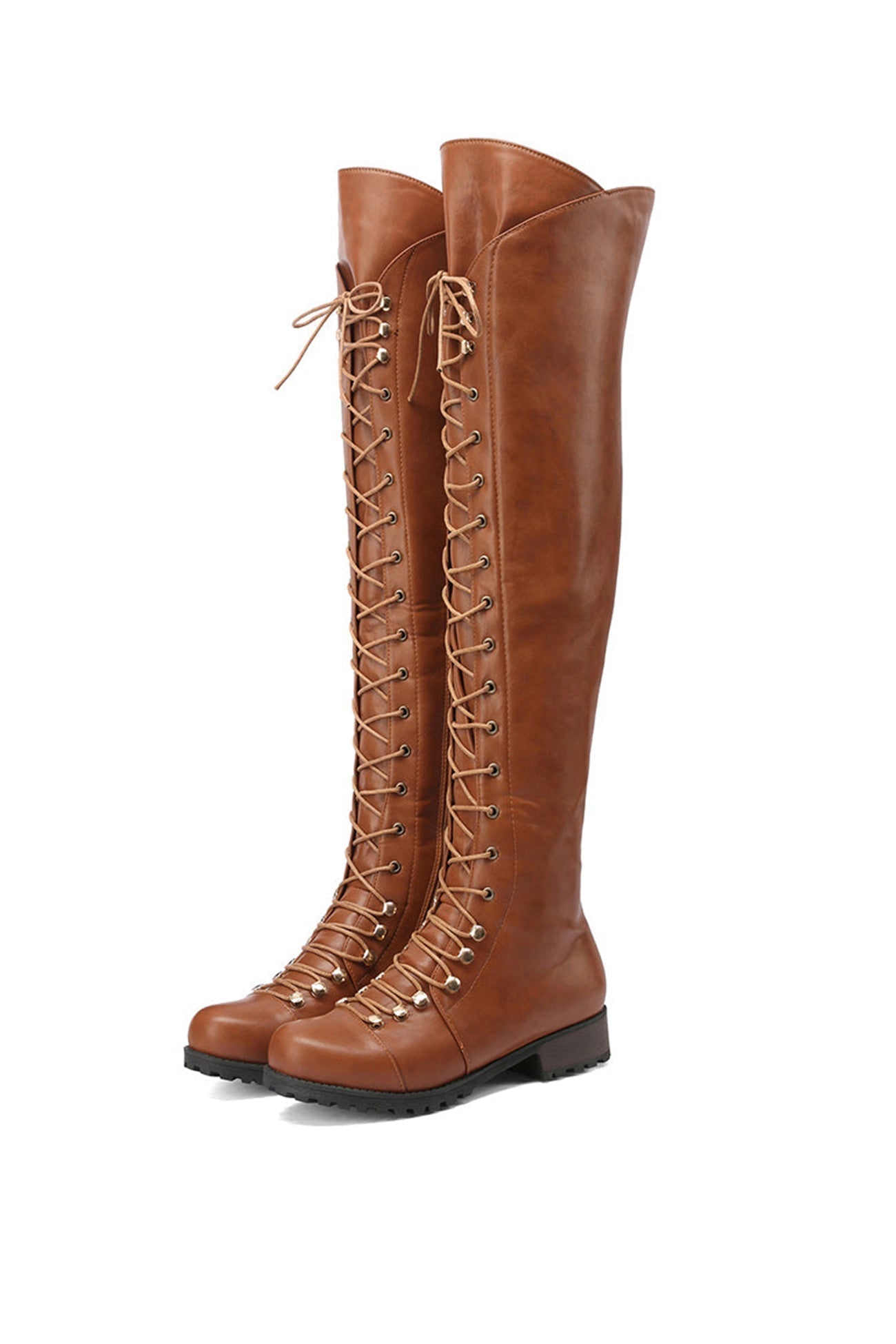 R&B | Over-The-Knee Stiefel mit Schnürsenkeln