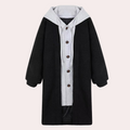 R&B | Lässige Lange Damenjacke mit Kapuze