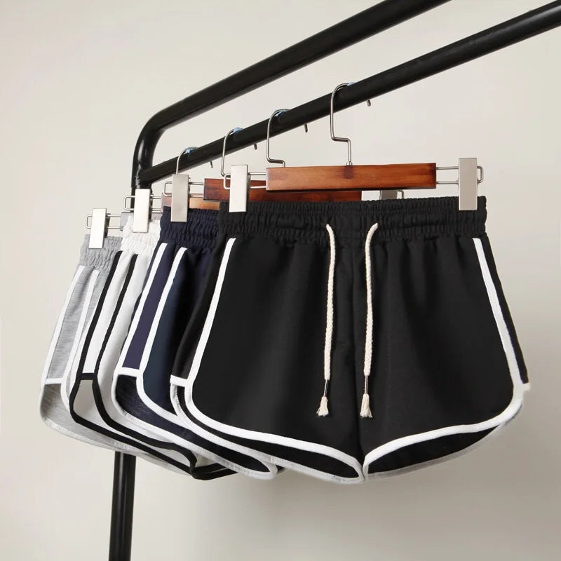R&B | Damen Streifenshorts mit Atmungsaktivem, Elastischem Bund