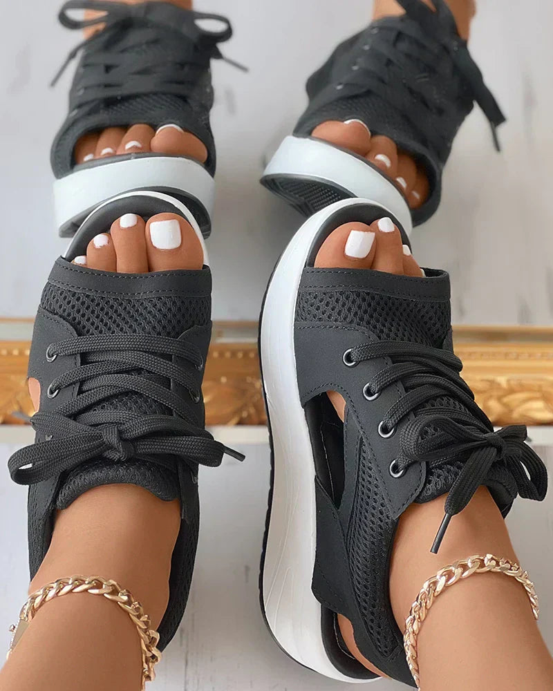 R&B | Orthopädische Open-Toe Mesh-Sneaker für Damen