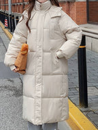 R&B | Lange Pufferjacke - Wasserabweisend - Gestepptes Design - Kapuze - Warm und Bequem