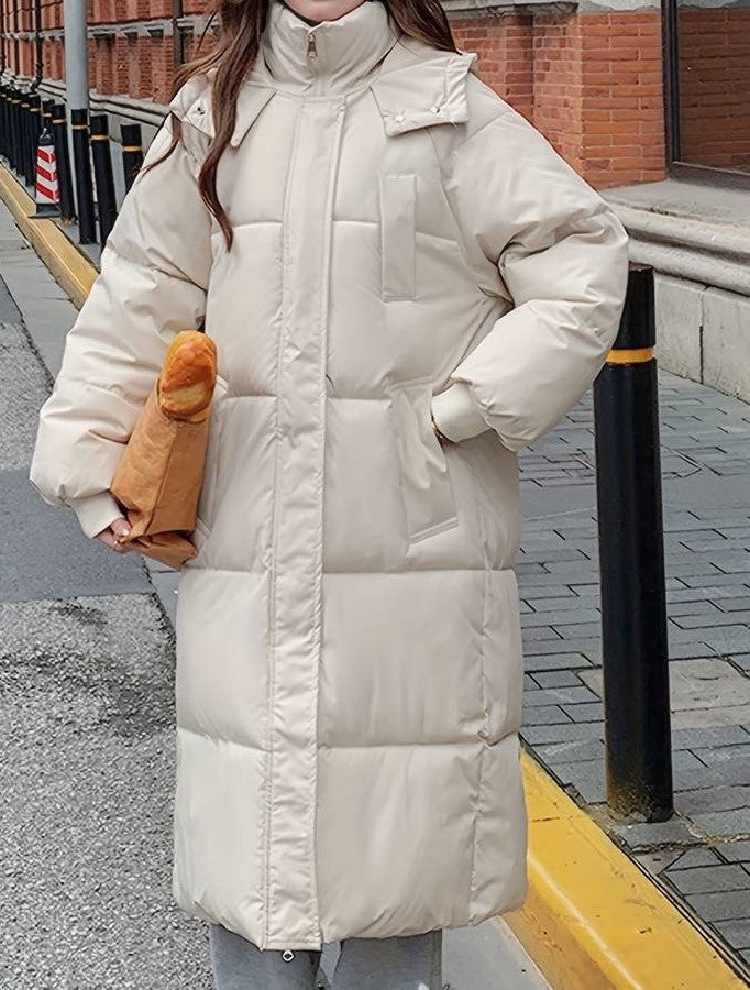 R&B | Lange Pufferjacke - Wasserabweisend - Gestepptes Design - Kapuze - Warm und Bequem