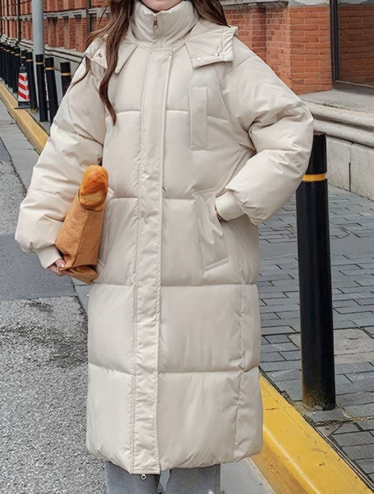 R&B | Lange Pufferjacke - Wasserabweisend - Gestepptes Design - Kapuze - Warm und Bequem
