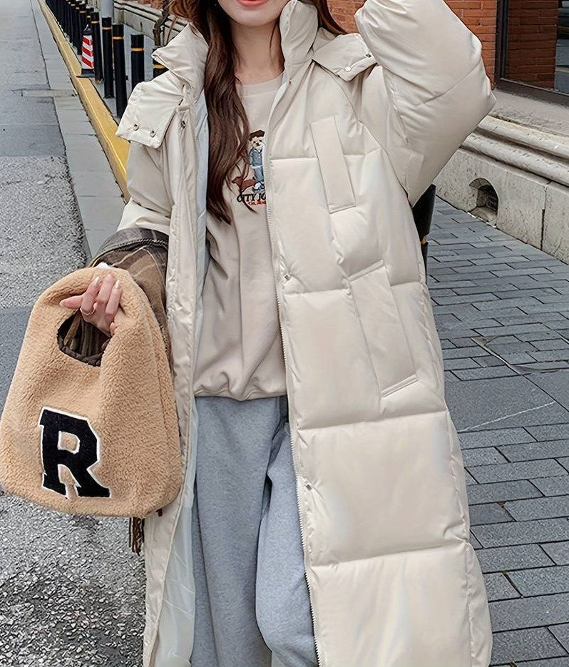 R&B | Lange Pufferjacke - Wasserabweisend - Gestepptes Design - Kapuze - Warm und Bequem