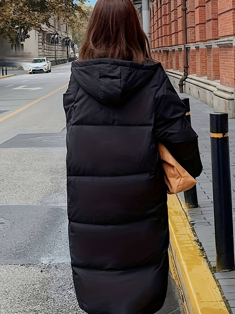 R&B | Lange Pufferjacke - Wasserabweisend - Gestepptes Design - Kapuze - Warm und Bequem