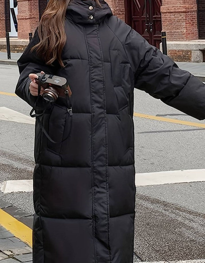 R&B | Lange Pufferjacke - Wasserabweisend - Gestepptes Design - Kapuze - Warm und Bequem
