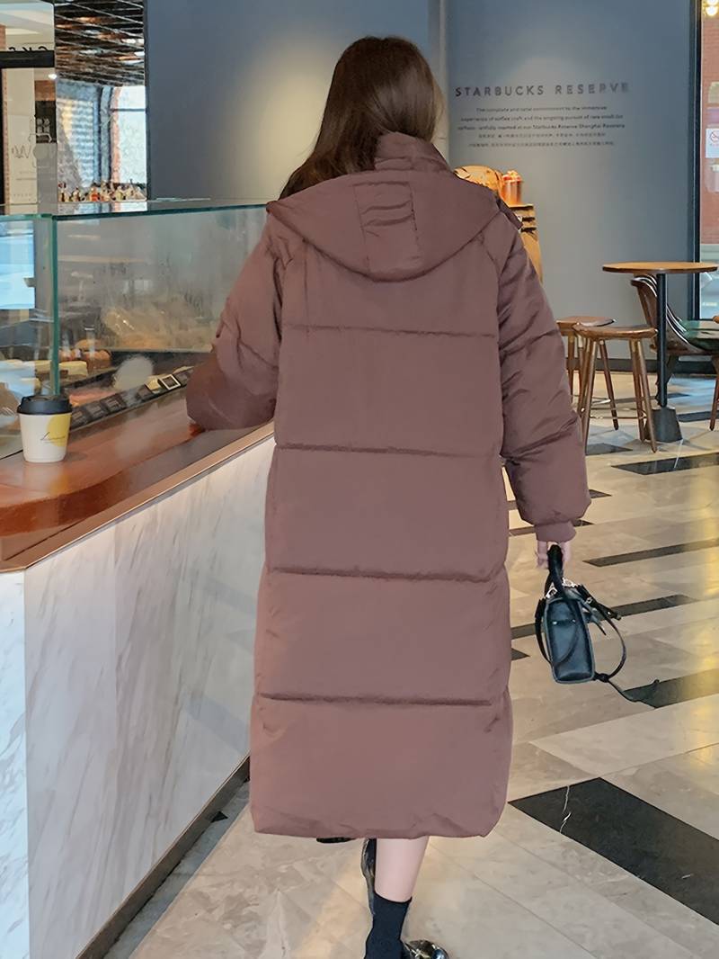 R&B | Lange Pufferjacke - Wasserabweisend - Gestepptes Design - Kapuze - Warm und Bequem