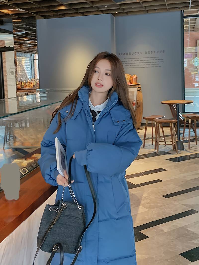 R&B | Lange Pufferjacke - Wasserabweisend - Gestepptes Design - Kapuze - Warm und Bequem