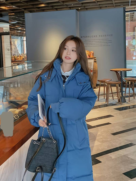 R&B | Lange Pufferjacke - Wasserabweisend - Gestepptes Design - Kapuze - Warm und Bequem