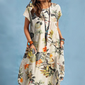 R&B | Elegante Sommerkleider Damen mit Rundhalsausschnitt