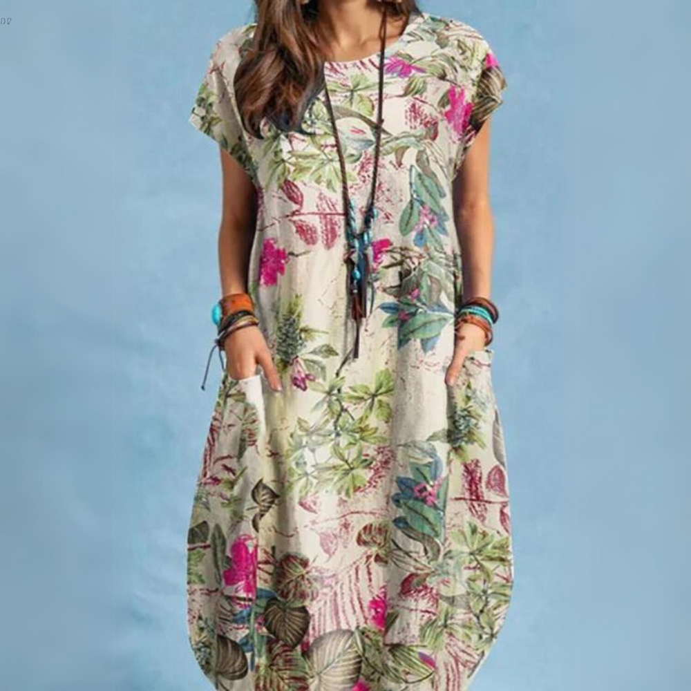 R&B | Elegante Sommerkleider Damen mit Rundhalsausschnitt