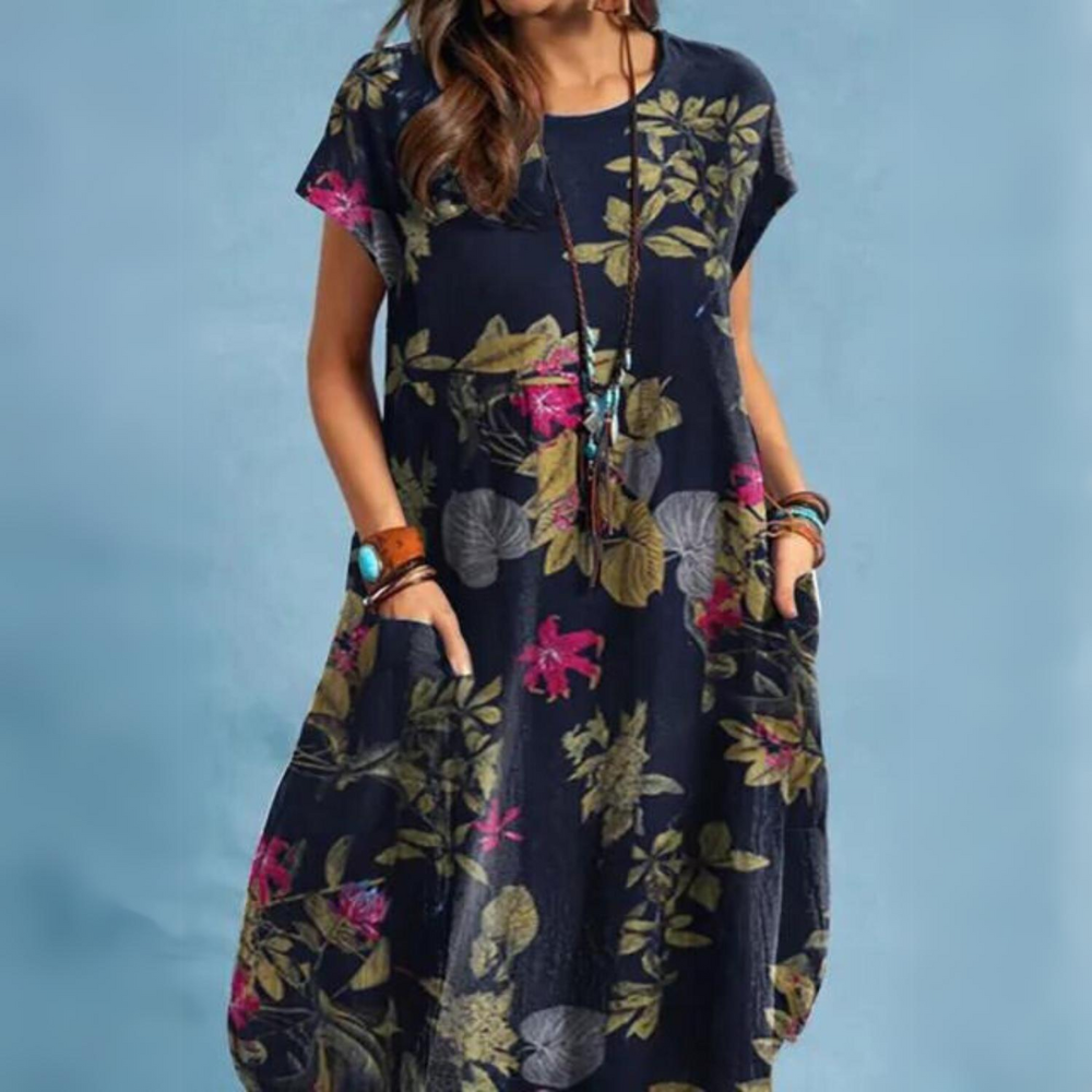 R&B | Elegante Sommerkleider Damen mit Rundhalsausschnitt