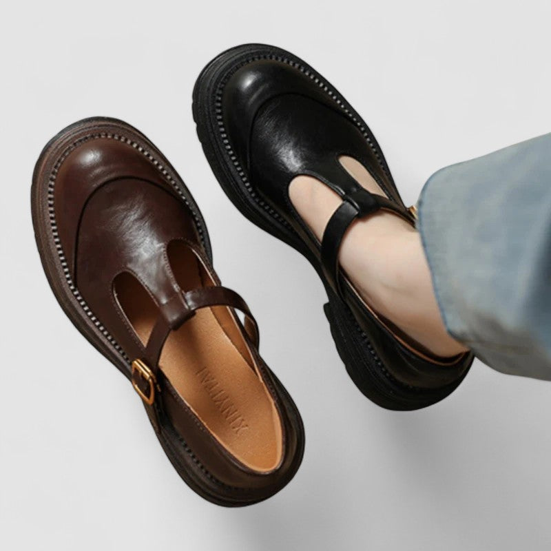 T-Bar Schuhe | Bequem | Robust | Mary Jane Schuhe | Damen Slipper R&B