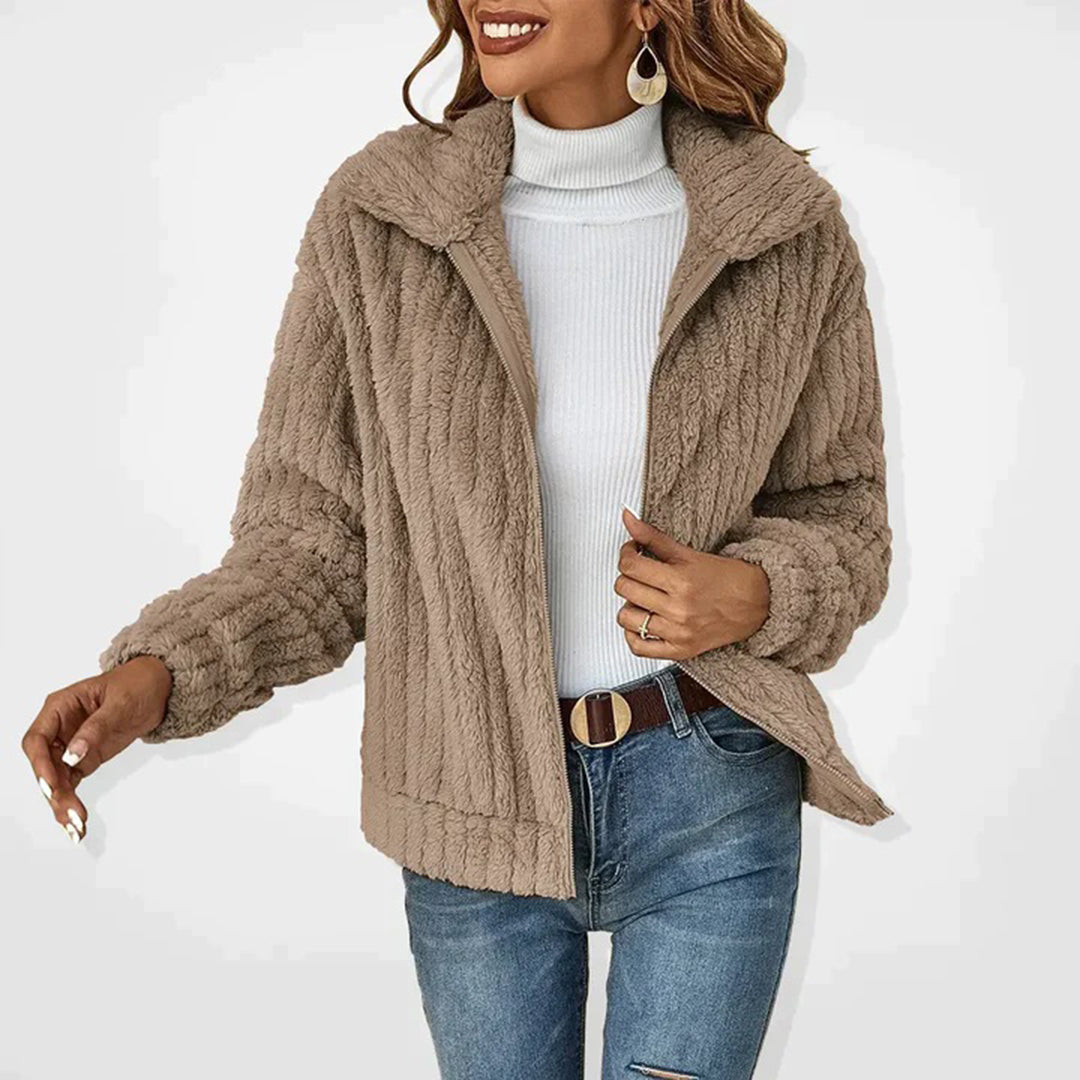 R&B | Stilvoll und Warm Lange Fleece-Weste mit Kragen für Damen