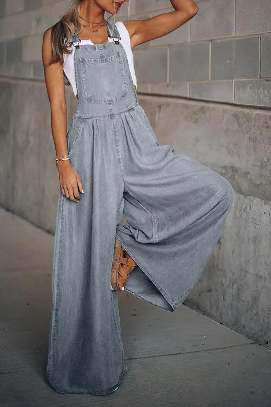 R&B | Armelloser Trendiger Denim-Overall für Damen