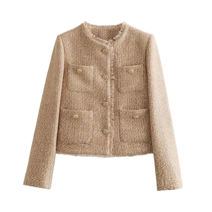 R&B | Damen cropped Tweed-Jacke