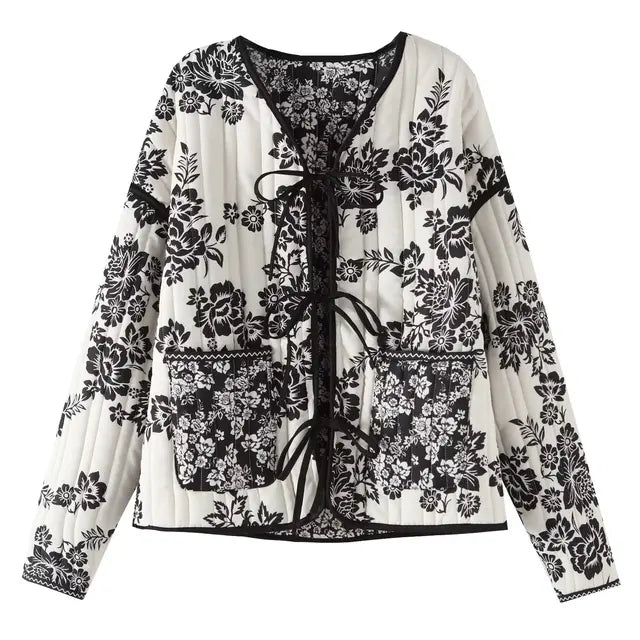 R&B | Vintage-Patchwork-Blumenjacke für Frauen