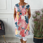 R&B | Lässiges Longtop mit Farbenfrohem Blumenprint