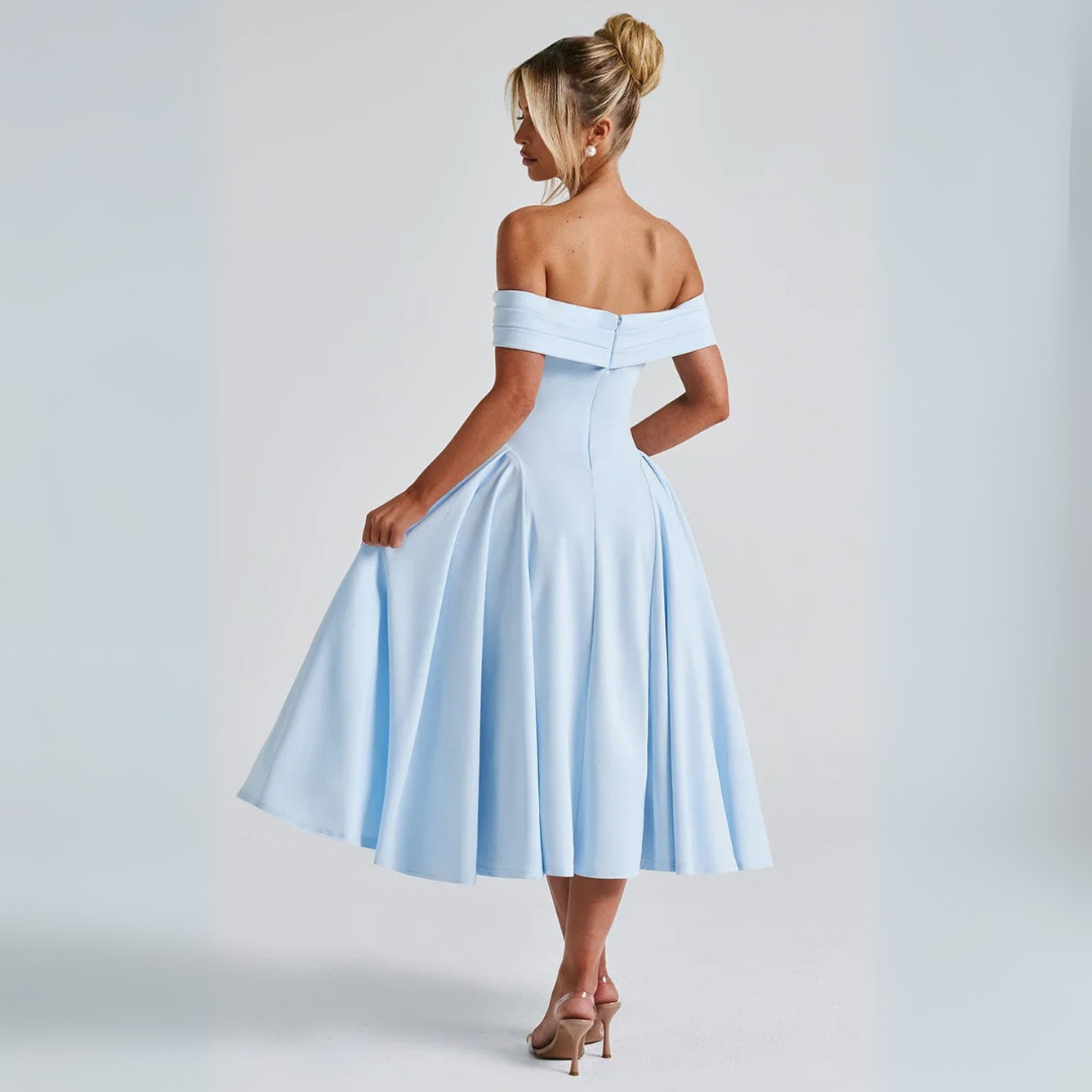 R&B | Midi-Kleid Elegant Blau
