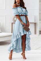 R&B | Flügel Off Shoulder Crop Unregelmäßigkeit Rock Set