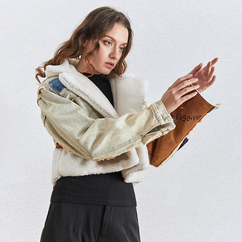 R&B | Got Caught Denim Crop Jacke