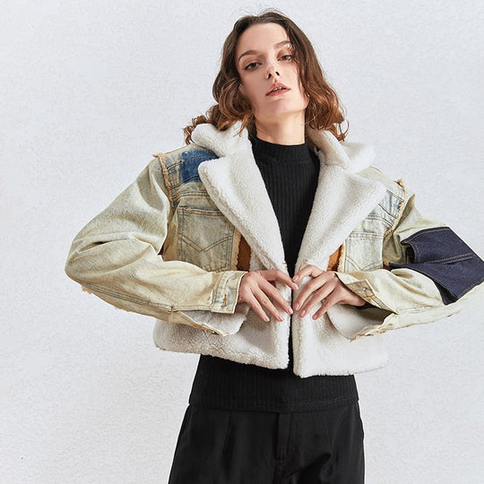 R&B | Got Caught Denim Crop Jacke