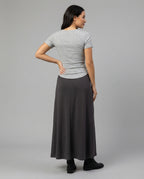Tailliertes Damen Sommer T-Shirt Kurzarm U-Ausschnitt Baumwolle