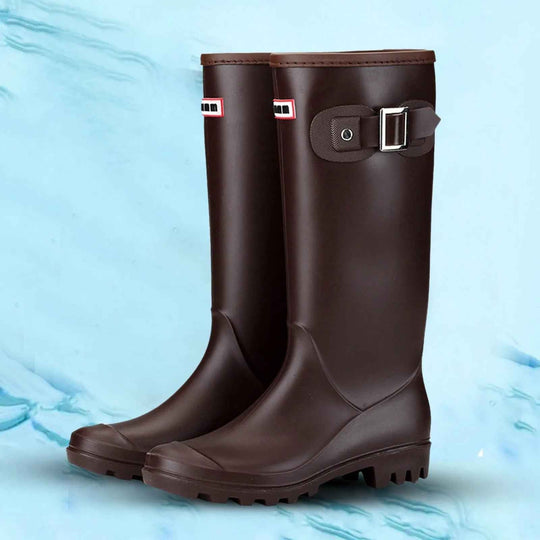 R&B | Wasserdichte Regenstiefel - Elegantes Kniehohes Gummi-Design mit Reißverschluss
