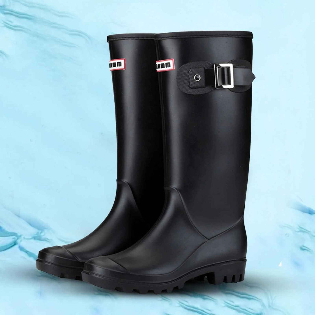 R&B | Wasserdichte Regenstiefel - Elegantes Kniehohes Gummi-Design mit Reißverschluss