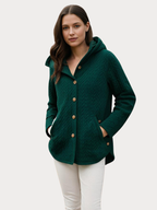 R&B | Damen - Wintermantel – Eleganter Gefütterter Mantel mit Kapuze