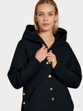 R&B | Damen - Wintermantel – Eleganter Gefütterter Mantel mit Kapuze