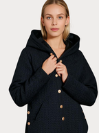 R&B | Damen - Wintermantel – Eleganter Gefütterter Mantel mit Kapuze
