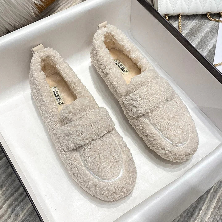 Teddy Schuhe | Slip-On | Rutschfest | Fellschuhe | Damenschuhe R&B