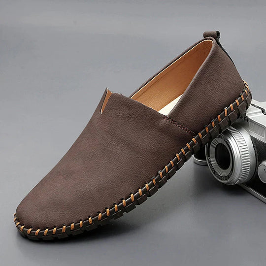 Stichdetail-Lederloafers R&B R&B
