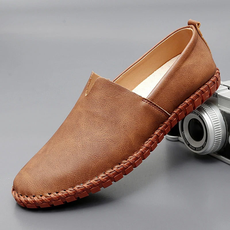Stichdetail-Lederloafers R&B R&B