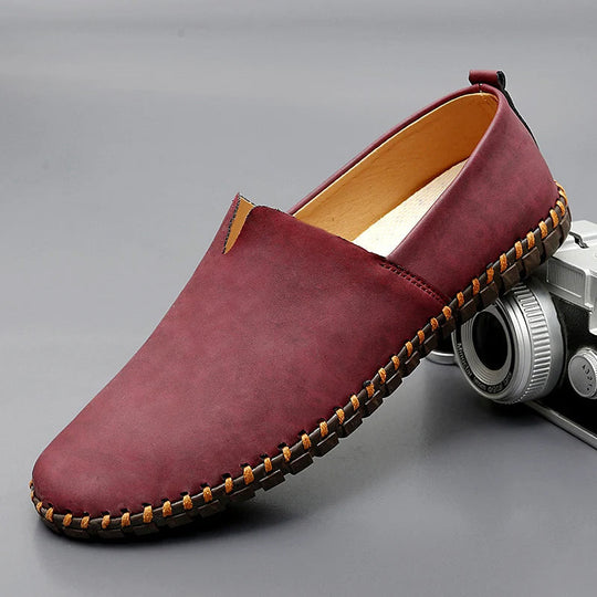 Stichdetail-Lederloafers R&B R&B