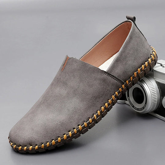 Stichdetail-Lederloafers R&B R&B