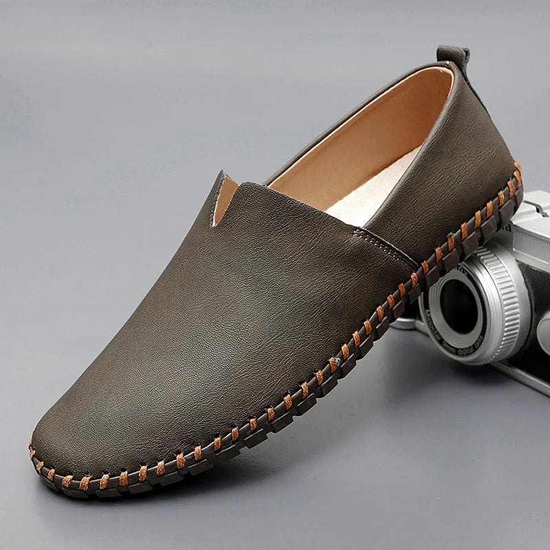 Stichdetail-Lederloafers R&B R&B