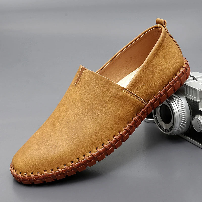 Stichdetail-Lederloafers R&B R&B