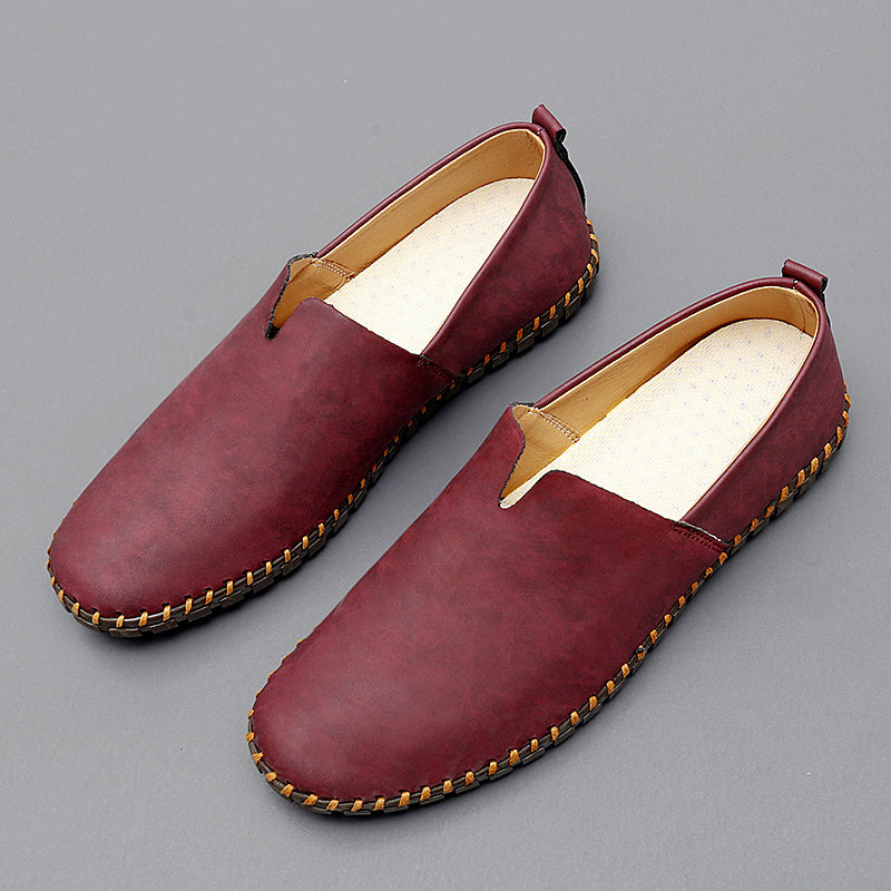 Stichdetail-Lederloafers R&B R&B