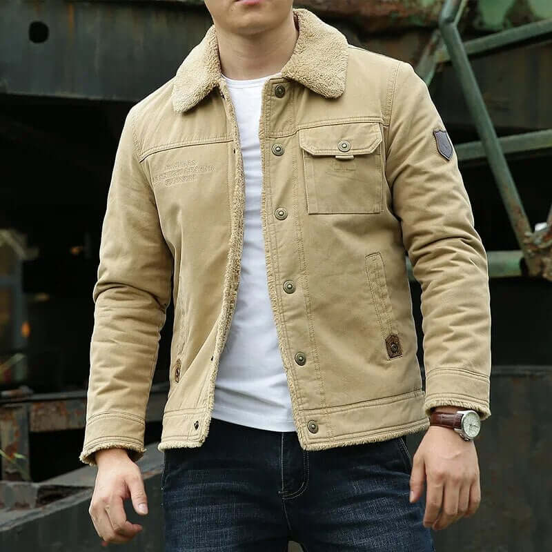R&B | Lange Winterjacke Herren Gepolstert und Bequem