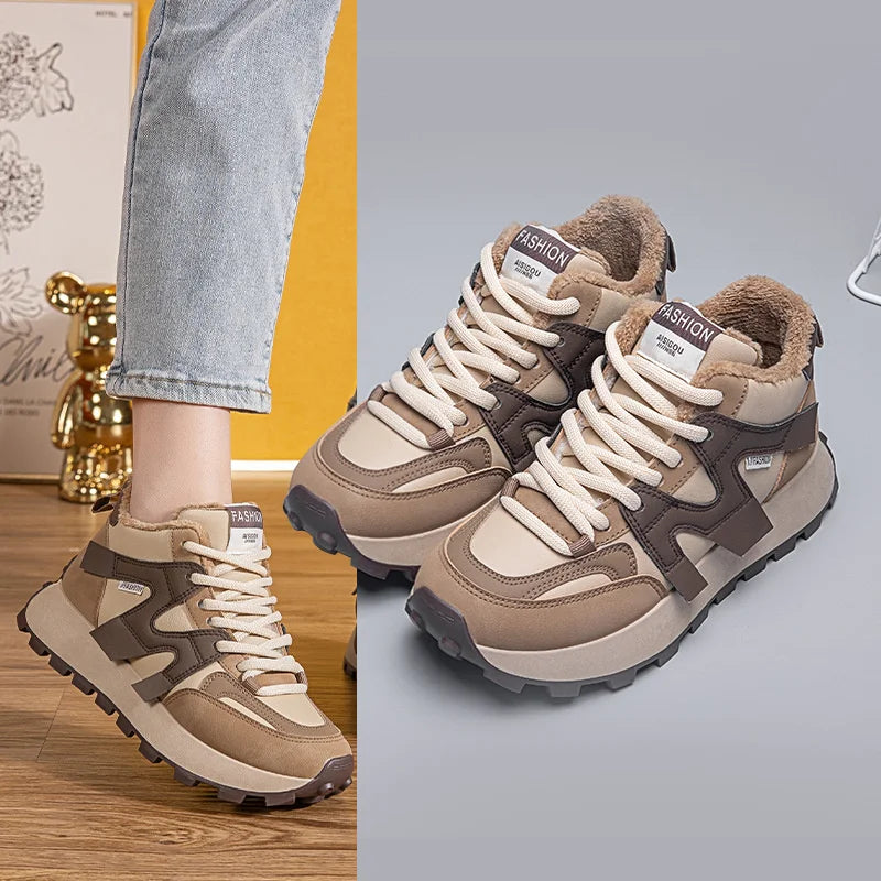 R&B | Gedämpfte Sohle Stiefeletten für Frauen – Warm & Stylisch für den Winter