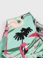 Retro-Kleid mit Flamingodruck