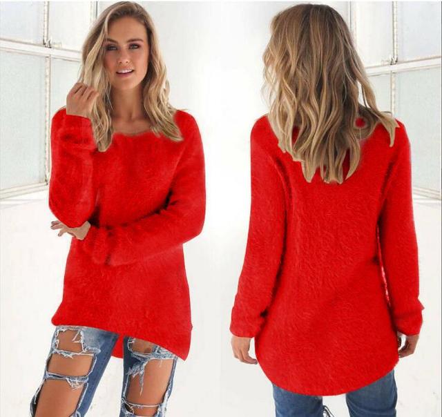 R&B | Lässiger Longpulli mit O-Ausschnitt
